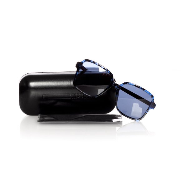 NWOT McQ by Alexander Mcqueen Blue Square Sunglasses with Case MQ0060S main image 5